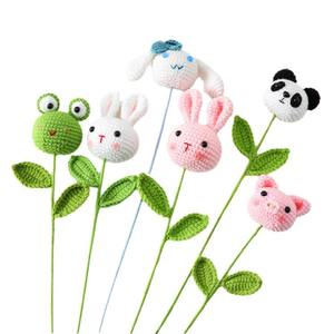 Qui; esa;e fête des enfants mignon laine tricoté fleur en vrac personnalisé Crochet poupée à la main - Product Image 2