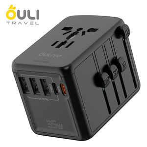 شاحن عالمي Usb محول عالمي يو بي إلى شاحن طاقة المملكة المتحدة/الولايات المتحدة/الاتحاد الأوروبي إلى الاتحاد الأوروبي - Product Image 1