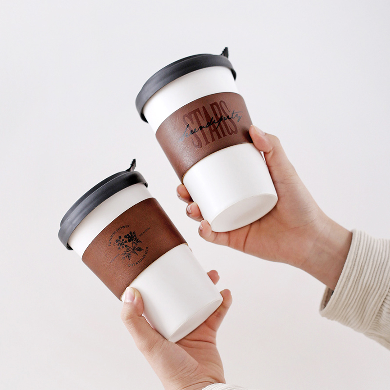 Seaygift custom 12oz/14oz Изолированная кружка для горячего чая с двойной стенкой, портативная керамическая кружка для ресторана/Кофейни