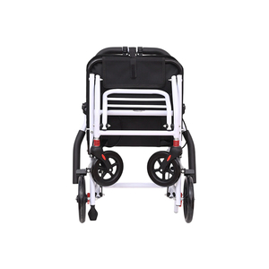 <span class=keywords><strong>Sedia</strong></span> a <span class=keywords><strong>Rotelle</strong></span> Pieghevole in Lega di Alluminio Portatile con Freno a Mano, Ausilio Leggero per la Mobilità di Anziani e Disabili, Pronta per Viaggi in Aereo - Product Image 6