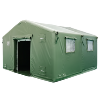 Tente de secours gonflable professionnelle quatre saisons, imperméable, 10x6x3m, ignifuge, avec revêtement Oxford, pour situations d'urgence