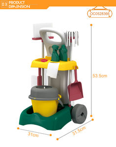 Jouets pour enfants <span class=keywords><strong>balai</strong></span> vadrouille maison outils de nettoyage ensemble enfants semblant jouer avec <span class=keywords><strong>chariot</strong></span> de nettoyage - Product Image 5