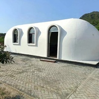 Module circulaire en forme de dôme, maison préfabriquée en forme de bulle pour résidence, villa, construction de complexe hôtelier, camping, hôtel