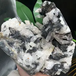 Pierre de quartz brute naturelle, spécimen minéral de spécularité, cristal brut de guérison