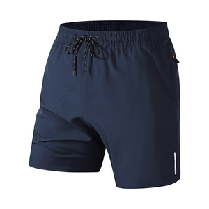 Men's Athletic <strong>Shorts</strong> Sports Gym Running Quick Dry Elastic Waist Zip Pocket Reflective Strip Fitness Workout Ice Silk <strong>Shorts</strong> - Product Image 3