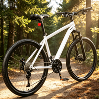 Vélo de montagne à suspension intégrale en alliage renforcé, double amortisseur, frein à disque, 24 vitesses, course, 24 pouces, descente, tout-terrain