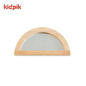 Wooden Kids Play Children's Educational Sensory Toys Wooden Mirror Building Blocks