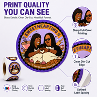 Étiquettes en rouleau personnalisées imprimées, découpées rondes, pour emballage alimentaire et de boulangerie, autocollant avec logo, couleur pleine, adhésif