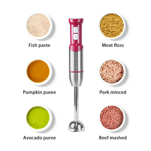 Mixeur plongeant 4 en 1 400W Mixeur électrique portable avec lames en acier inoxydable Conception <span class=keywords><strong>à</strong></span> levage de bol pour soupe Smoothie - Product Image 6