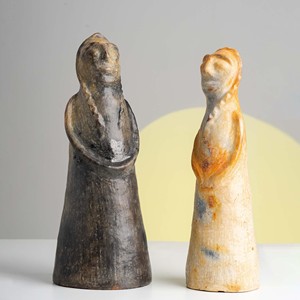 Figurine d'animal artisanale en céramique Ommi N, peinte à la main, art populaire, 40-45 cm de haut, Feng Shui, décoration de maison émaillée - Product Image 5