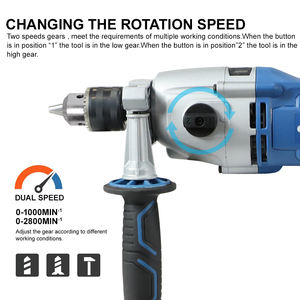 ギャラクシア新入荷 <span class=keywords><strong>13mm</strong></span>電動インパクトドリル 1200W入力出力 木材・コンクリート穴あけ機 - Product Image 6