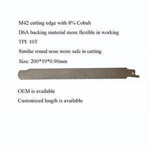 Industriële 8 ''10T M42 Bi-Metaal Reciprozaagbladen Metaalkleur Lasergelaste Oem Aanpasbaar Voor Reparatie Van De Sloop Van Pallet - Product Image 2