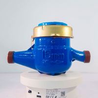 ISO 4064 Class B Brass Dry Dial Water Meter, Tamper-Proof Design for Cold Water, High Accuracy Multi-Jet Flow Meter