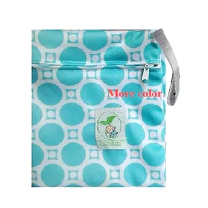 High quality waterproof cute baby diaper bags , wet dry pocket