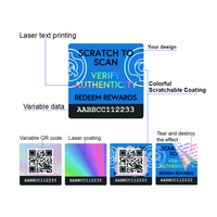 Etiqueta de seguridad personalizada Producto 3D Rascar Etiquetas de código QR Rollo Número de serie único Etiqueta holográfica