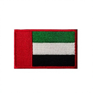 Custom Eco-Friendly 3D National Flag Logo Designer Patches Embroidery <b>Iron</b>-<b>On</b> Heat Transfer <b>Badges</b> Triangle Nonwoven Felt Hats - Product Image 2