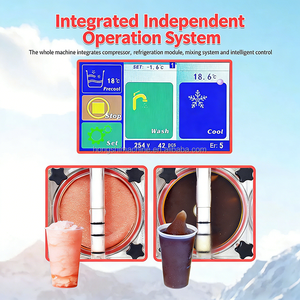 เครื่องทำมิลค์เชค โยเกิร์ตแช่แข็งอัตโนมัติ 1/2/3 ถัง เครื่องทำน้ำแข็งปั่นเชิงพาณิชย์ พร้อมหน้าจอ LED สำหรับร้านชานม - Product Image 6