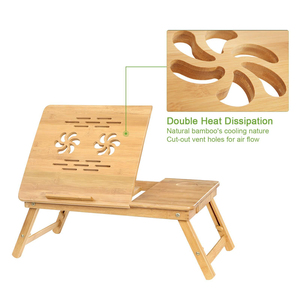 Phụ Kiện Máy Tính Xách Tay Bàn Máy Tính Xách Tay Bằng Tre Đa Năng Có Thể Điều Chỉnh Gấp Lại Bằng Tre Giá Đỡ Máy Tính Để Bàn Máy Tính Bảng - Product Image 5