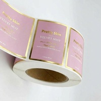 Langlebige Wiederverwendbare Umweltfreundliche Wasserdichte PVC-Goldfolie Parfüm Kosmetik Kerzen Körperpflege Verpackungsetiketten Druck