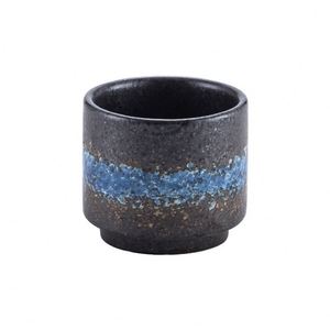Tasse à thé ou à café en céramique rustique de style japonais avec couvercle, empilable, écologique, pour usage commercial - Product Image 1