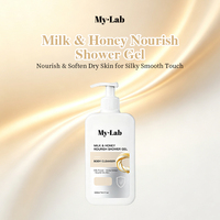 Gel Douche Hydratant et Nourrissant au Lait et Extrait de Miel, Personnalisé en Usine, pour Peaux Sèches, 500ml - Meilleure Vente