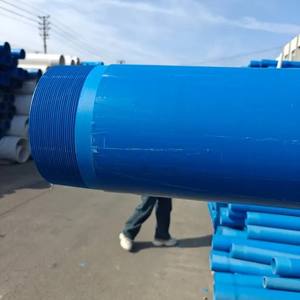 Großhandel 400mm blaues PVC-Rohr Hochfeste Well Wall Support Drainage Wasser rohr PVC-Material Gehäuse Rohr Nspection WellI - Product Image 5