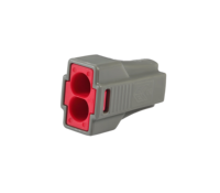 Connecteur de fil à connexion rapide BELEKS 2 ports 400V 32A Bloc de bornes à enfoncement en matériau PC pour conducteurs solides et toronnés de 4 mm²