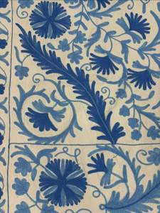 Traditional Cotton Suzani <b>Throw</b> Hand Embroidered Bedsheet <b>Bed</b> <b>Cover</b> Uzbek Textile Wall Decoration - Product Image 5