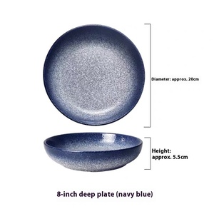 Nouveau moderne japonais plat profond assiette en céramique Restaurant vaisselle domestique pour 8/10 pouces Style japonais d'assiettes en porcelaine - Product Image 6
