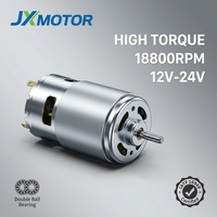 Motor de CC RS775 de Alta Velocidad con Rodamientos de Bolas, Cable de Cobre, Imán Permanente, 6V 12V 24V, Voltaje Personalizable, Fabricación OEM ODM, Bajo Ruido