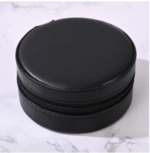 Estuche Redondo Pequeño para Joyas, Organizador Portátil de Viaje para Anillos, Collares y Colgantes - Product Image 5