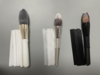 3 couleurs 12cm Pinceaux de maquillage Filet 100 pcs/sac Couverture Mesh Sheath Protectors Guards Protective Cover Sheath Net