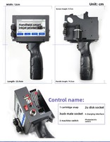 Haute qualité 12.7mm Handjet automatique imprimante à jet d'encre pistolet date d'expiration codage QR code à barres pour les matériaux Flex et Egg