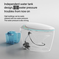 WC intelligent avec télécommande (incluse), siphon en P, siphon en S, siège chauffant, double chasse, cuvette en céramique, équipement sanitaire automatique