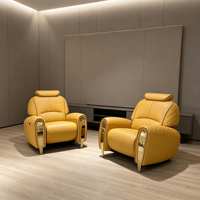 Fauteuil inclinable fonctionnel pour salon, avec rembourrage matelassé, accoudoirs et appuie-tête rembourrés, idéal pour home cinéma