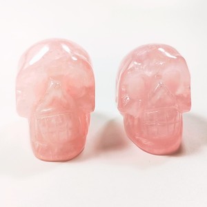 Roche de crâne en cristal de quartz <span class=keywords><strong>rose</strong></span> sculpté à la main, 2 pouces, meilleure qualité, pour la guérison - Product Image 1