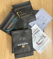 Sacs personnalisés transparents pour aligneurs dentaires, sacs en plastique à fermeture éclair trois côtés, sacs en aluminium avec fenêtre transparente d'un côté