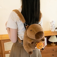 Offre Spéciale 35cm mignon Capybara en peluche sac à dos unisexe créatif Capybara peluches sac jouets en peluche