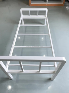 Customized Square Tube <b>Metal</b> <b>Bed</b> <b>Frame</b> Modern Steel <b>Single</b> Dormitory <b>Bed</b> Knock Down Structure for Hospital Hotel & Bedroom Use - Product Image 2