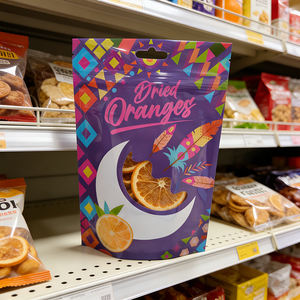 Bolsa de Plástico para Envasado de Alimentos con Impresión Digital HD, Bolsa de Mylar Holográfica Biodegradable y Ecológica con Logotipo UV para Envasado de Carne Seca - Product Image 1