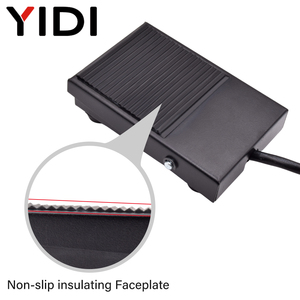 वाटरप्रूफ इलेक्ट्रिकल मेटल फुट ट्रेडल पेडल कंट्रोल स्विच ऑन ऑन 1 एनईसी फुटस्विच 12 वी 220 वी TFS-1 नॉन-स्लिप मोमेंटल स्डट - Product Image 2