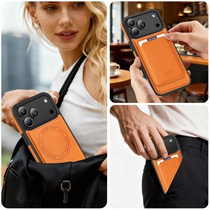 เคสโทรศัพท์มือถือหนัง PU แม่เหล็กแบบขายส่ง สำหรับ iPhone 17 11 12 13 14 15 16 Pro Max 17 Air พร้อมช่องใส่บัตร ป้องกันการกระแทก - Product Image 3