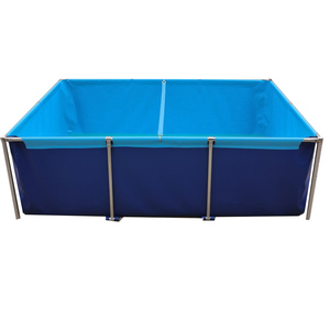 Lvju-lona impermeable <span class=keywords><strong>para</strong></span> piscina, lona tejida <span class=keywords><strong>de</strong></span> plástico PVC con marco <span class=keywords><strong>de</strong></span> soporte, color azul - Product Image 1