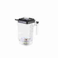 Mixeur Commercial Multifonction Haute Vitesse 1200W avec Boîtier en Acier Inoxydable, 5 Vitesses, Silencieux, Couvercle Anti-Bruit, Utilisation Domestique