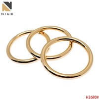 Cincin O Ring Tertutup dari Paduan Seng 4cm Tanpa Sambungan untuk Aksesoris Pakaian, Koper, Tas Tangan Grosir