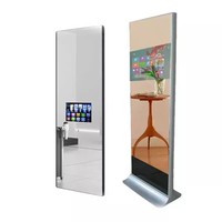 Miroir de salle de bain avec éclairage LED rétroéclairé, écran tactile TV, éclairage tricolore réglable pour hôtels et camping-cars