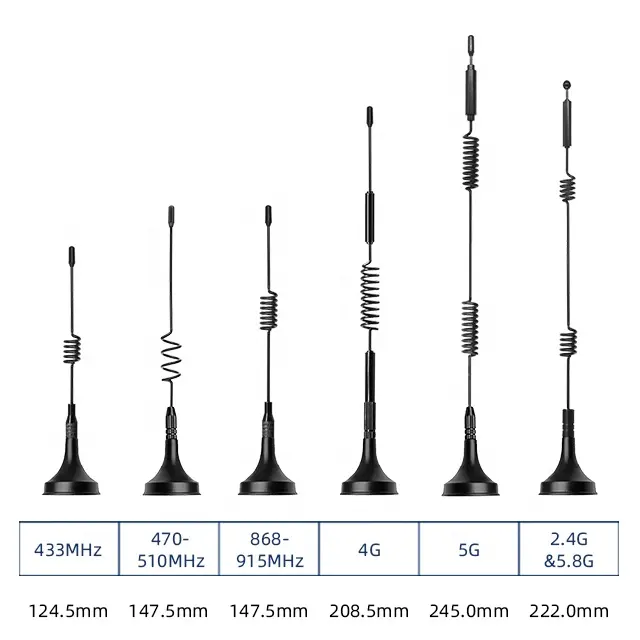 4G LTE 3.6 DBi 외부 사용자 지정 자기 안테나 장착 Sma 남성