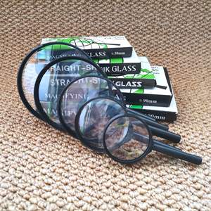 3 Handheld <b>Magnifier</b> Glass Lens Black Frame Plastic Handle JH-FDJ-007 Without <b>Light</b> China Origin - Product Image 3