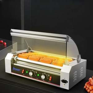 Parrilla Eléctrica de Bajo Ruido y Freidora para Snacks, Máquina de Asar Perritos Calientes con 5 Rodillos, para Uso Doméstico o en Restaurantes - Product Image 6