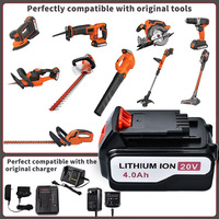 Batterie liquide de remplacement pour outils électriques BlackDecker 20V avec indicateur de puissance, modèle LBXR2020
